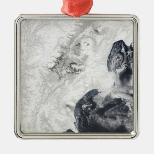 Adorno Metálico Volcanes en península de Kamchatka central