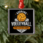 Adorno Metálico Voleibol ADD TEXTO Escuela Varsity Team Player<br><div class="desc">Jugador de voleibol AÑADIR NOMBRE Equipo Escuela Deportivo Diseño de atleta - Personalizar con su nombre o Personalizado de texto!</div>