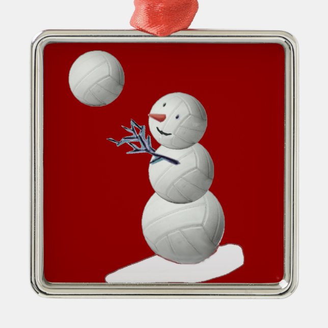 Adorno Metálico Voleibol Snowman (Frente)