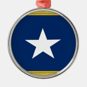 Adorno Metálico Voluntarios de Tejas Cofederate de la bandera azul