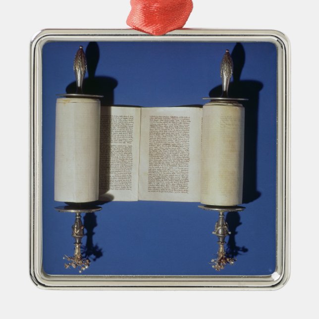 Adorno Metálico Voluta miniatura de Torah, 1765 (Frente)