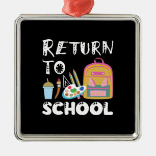 Adorno Metálico Volver a la escuela