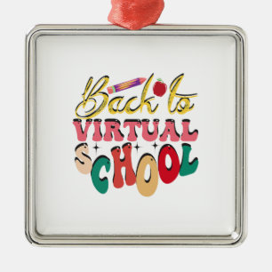 Adorno Metálico Volver a la escuela virtual