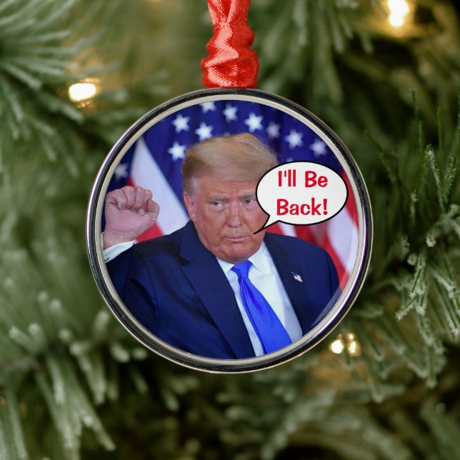 Adorno Metálico Volveré a Trump 2024 (Árbol)
