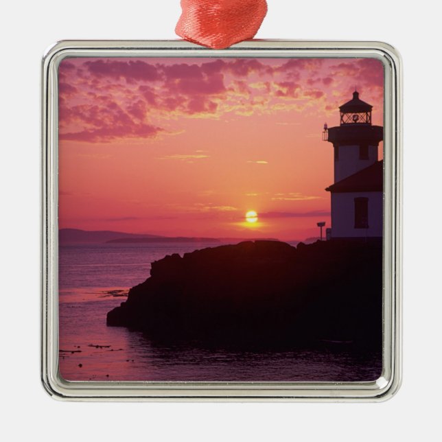 Adorno Metálico WA, isla de San Juan, faro de Lime Kiln, 1919, (Frente)