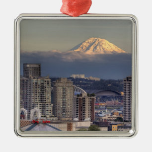 Adorno Metálico WA, Seattle, Mount Rainier desde Kerry Park