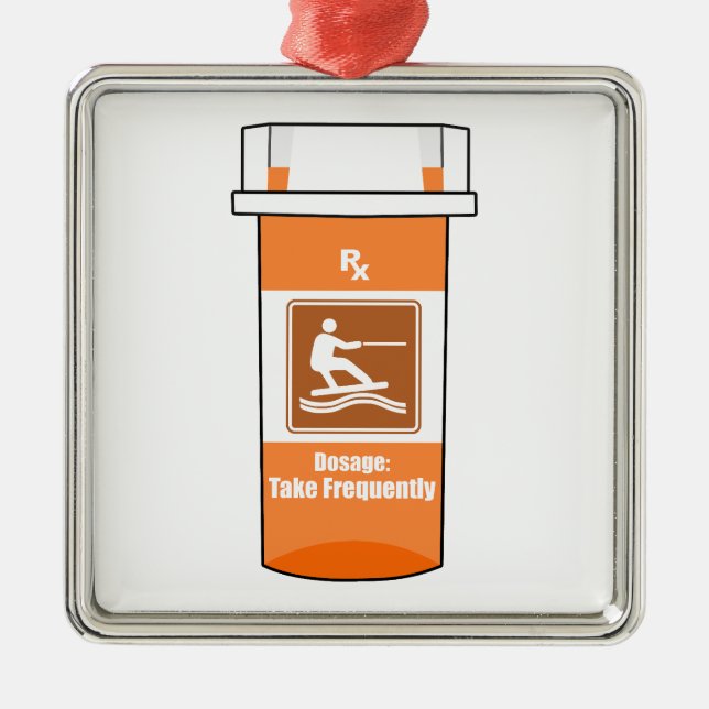 Adorno Metálico Wakeboarding Es Mi Medicina (Frente)