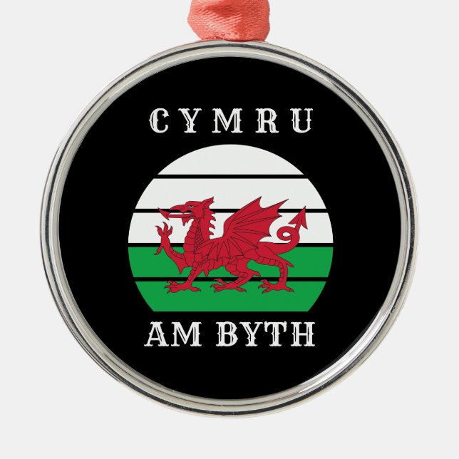 Adorno Metálico Wales Flag Cymru Am Byth Proud To Be Welsh (Frente)