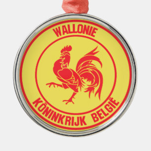Adorno Metálico Wallonie Round Emblem