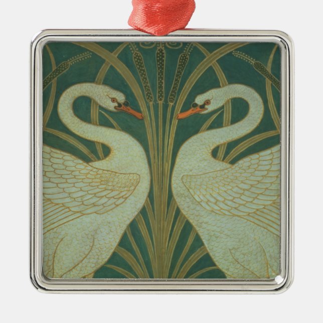 Adorno Metálico Wallpaper el diseño para el panel del "cisne, (Frente)