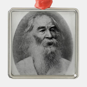 Adorno Metálico Walt Whitman, fotografiado en 1889