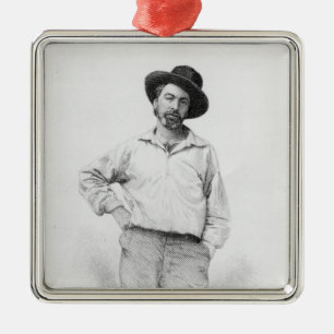 Adorno Metálico Walt Whitman, frontispiece a las 'hojas de