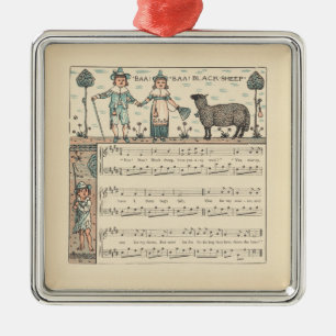 Adorno Metálico Walter Crane Baa Baa Oveja Negra Rima Infantil