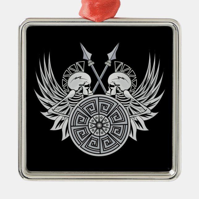 Adorno Metálico Warrior Skulls (Frente)