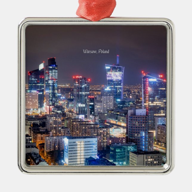 Adorno Metálico Warsaw, Poland skyline,  (Frente)