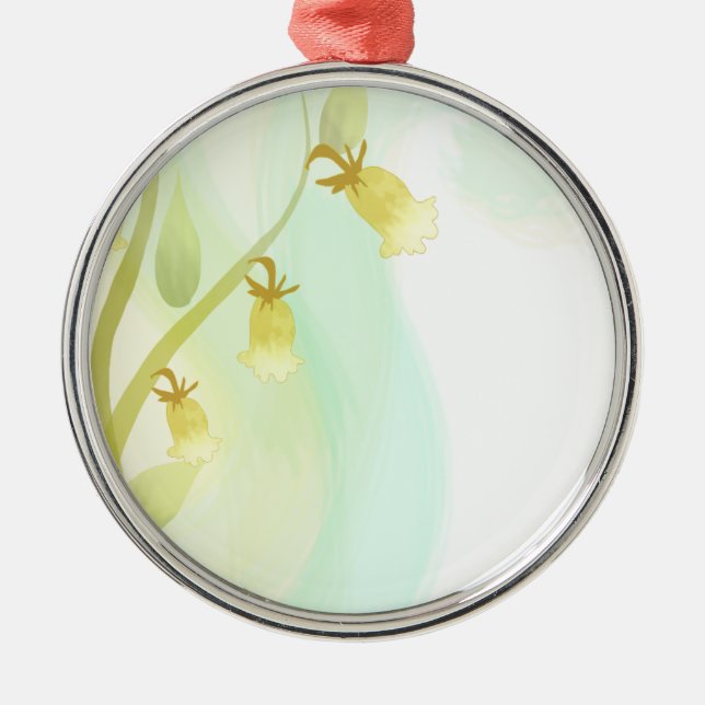 Adorno Metálico Wash acuarela de las campanas amarillas (Frente)