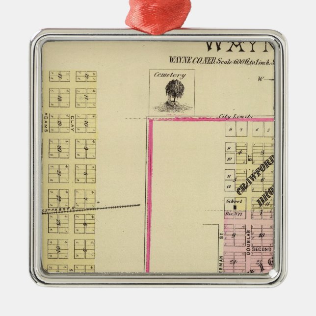 Adorno Metálico Wayne, Nebraska (Frente)