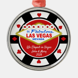 Adorno Metálico We Eloped in Vegas Ornament 2026