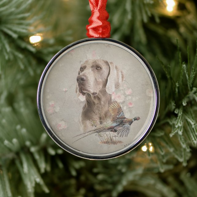 Adorno Metálico Weimaraner (Árbol)