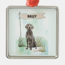 Weimaraner Acuarela Perro Personalizado