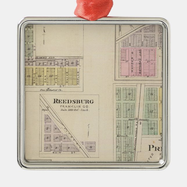 Adorno Metálico Wellsville, Emmerson, Reedsburg, Princeton, Kansas (Frente)