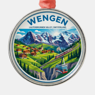 Adorno Metálico Wengen Suiza