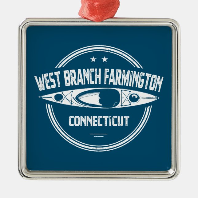 Adorno Metálico West Branch Farmington River Connecticut Kayaking (Frente)