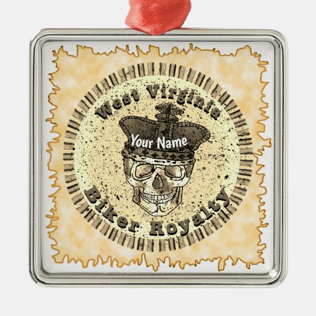 Adorno Metálico West Virginia Biker  (Frente)