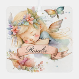 Adorno Metálico Whimsical Floral Sweets Dreams Sleeping Fairy Chic
