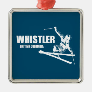 Adorno Metálico Whistler British Columbia Skier