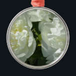 Adorno Metálico White Peonies<br><div class="desc">peonías blancas clásicas - foto de H Cooper</div>