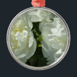 Adorno Metálico White Peonies<br><div class="desc">peonías blancas clásicas - foto de H Cooper</div>