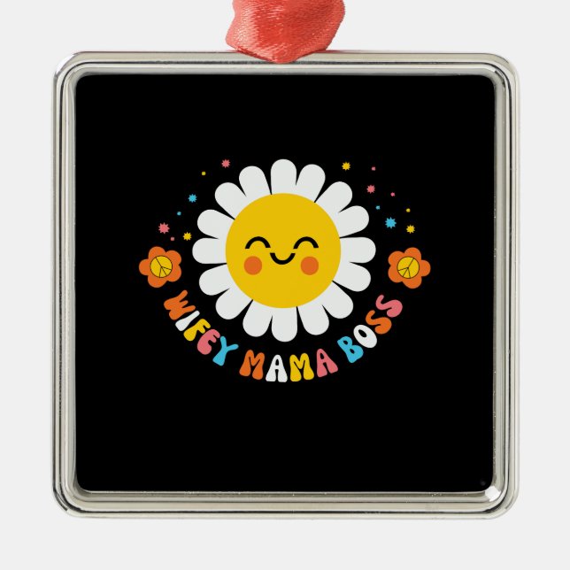 Adorno Metálico Wifey Mama Boss Retro Mama (Frente)