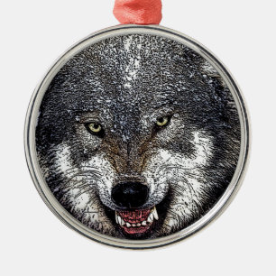 Adorno Metálico Wild Wolf