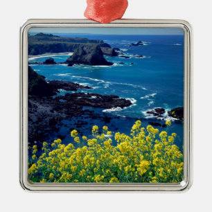 Adorno Metálico Wildflowers pacíficos Mendocino de la costa costa
