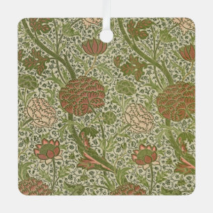 Adorno Metálico William Morris Cray Sage Flor Floral Botánica