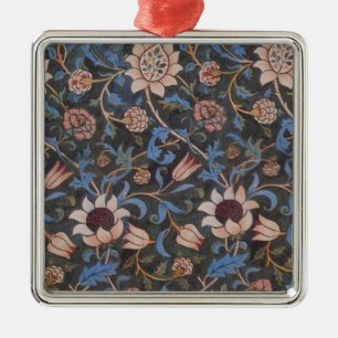 Adorno Metálico William Morris Evenlode Arte Textil Floral