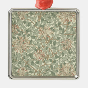 Adorno Metálico William Morris Honeysuckle Flower Wallpaper