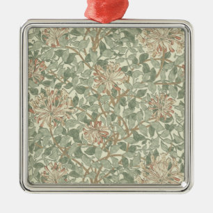 Adorno Metálico William Morris Honeysuckle Green Floral