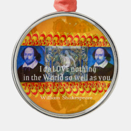 Adorno Metálico William Shakespeare Romantic Love Quote