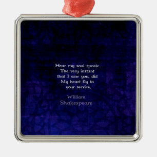 Adorno Metálico William Shakespeare Romantic Love Quote