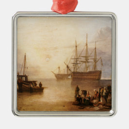 Adorno Metálico William Turner - La puesta del sol a través del Va
