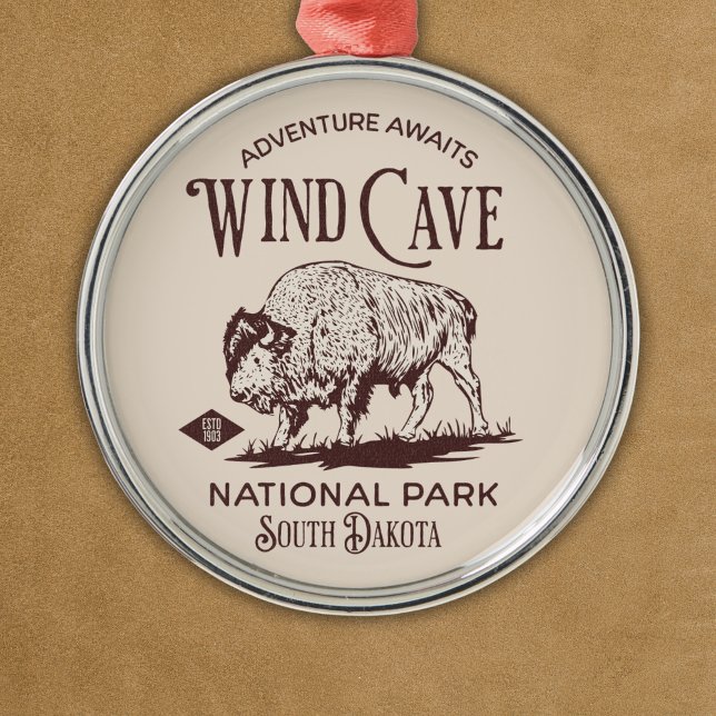 Adorno Metálico Wind Cave National Park - Hiking Lovers Gift (Subido por el creador)