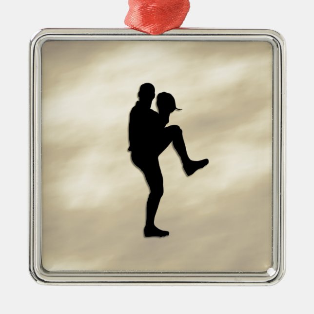 Adorno Metálico Windup del jugador de béisbol Pitcher (Frente)