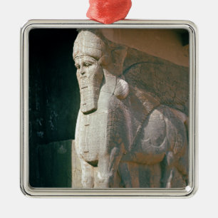 Adorno Metálico Winged humano-dirigió el toro, período Neo-Asiri