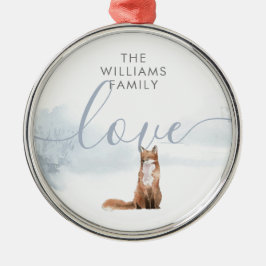 Adorno Metálico Winter Woodland Scene Fox