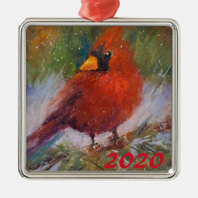 Adorno Metálico WinterVisitor 3Ornamento cerámico (Frente)