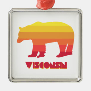 Adorno Metálico Wisconsin Bear