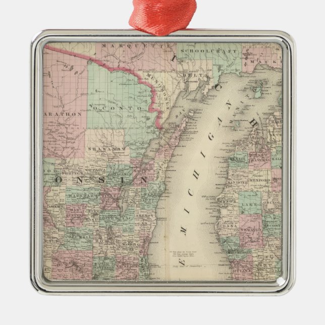 Adorno Metálico Wisconsin y Michigan (Frente)