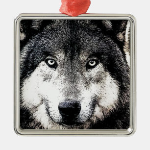 Adorno Metálico Wolf Eyes